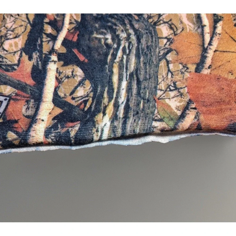 SA Co Skull Forest Camo Neck Gaiter Face Shield Mask Mens Brown Orange‎ Tactical